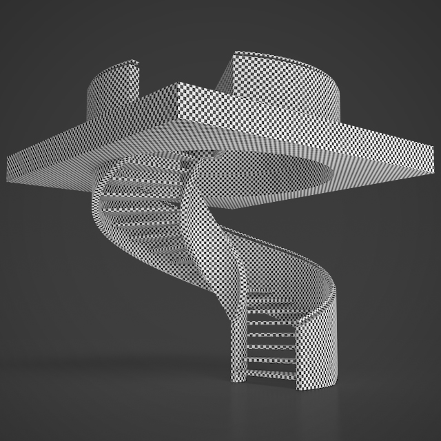 3d модель Винтовая лестница