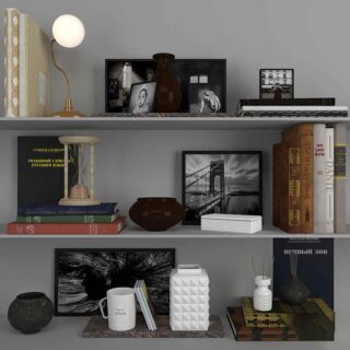 3D Модель Декоративного Набора | Для Blender, 3ds Max, FBX, OBJ — Скачать