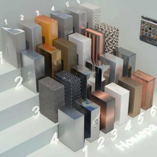 3D модель Набора материалов металл (3) | Материал для интерьера