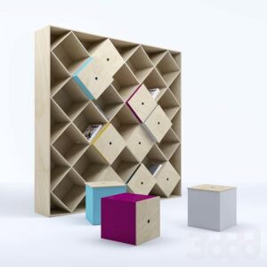 3d модель Стенка BOOKCASE